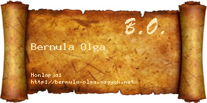 Bernula Olga névjegykártya